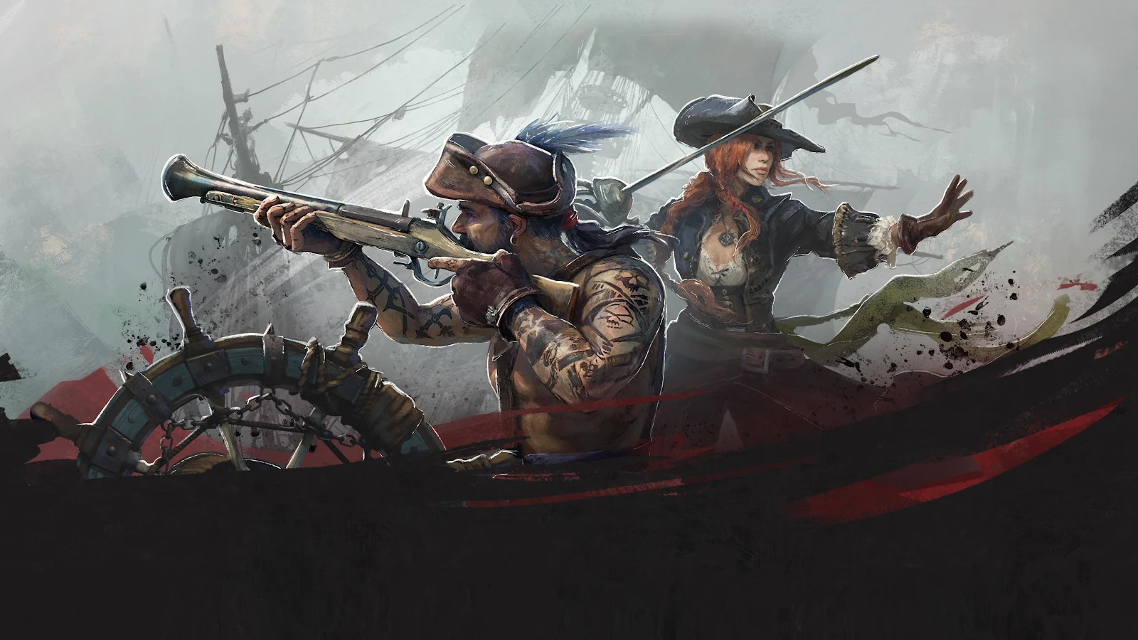 Sea of Thieves Pirates - Digital Concept Art 4K Wallpaper (3840x2160)