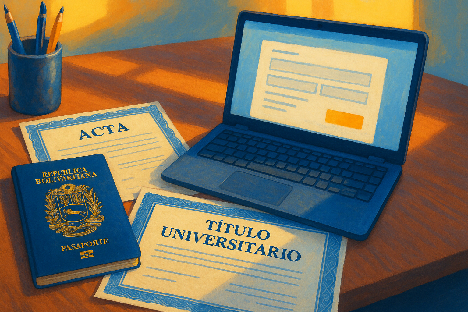 Documentos venezolanos listos para apostilla en línea Venezuela desde el exterior