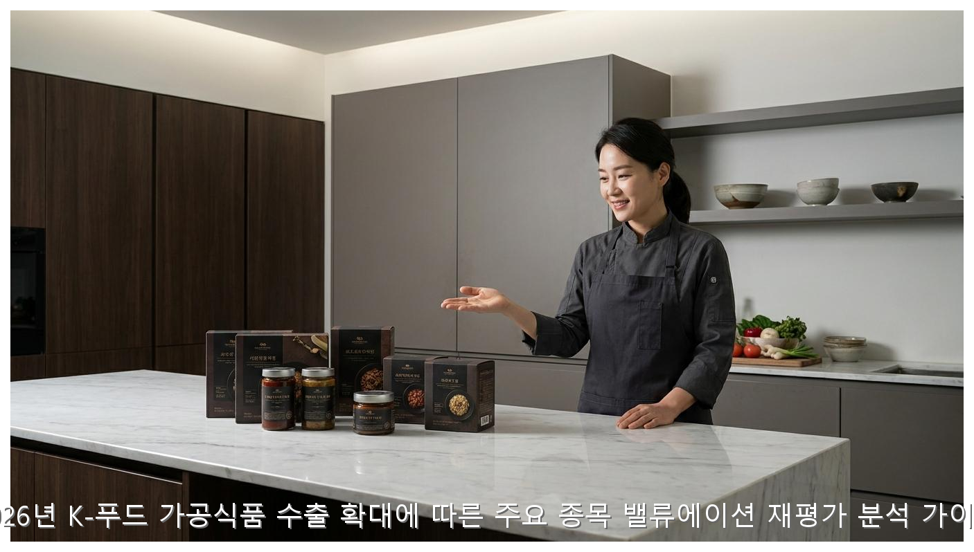 2026년 K-푸드 가공식품 수출 확대에 따른 주요 종목 밸류에이션 재평가 분석 가이드 핵심 안내 및 분석 인포그래픽 (4)