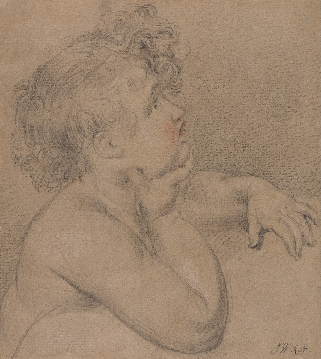 Study from Nature One of the Children of Charity for the Large Picture of the Wa