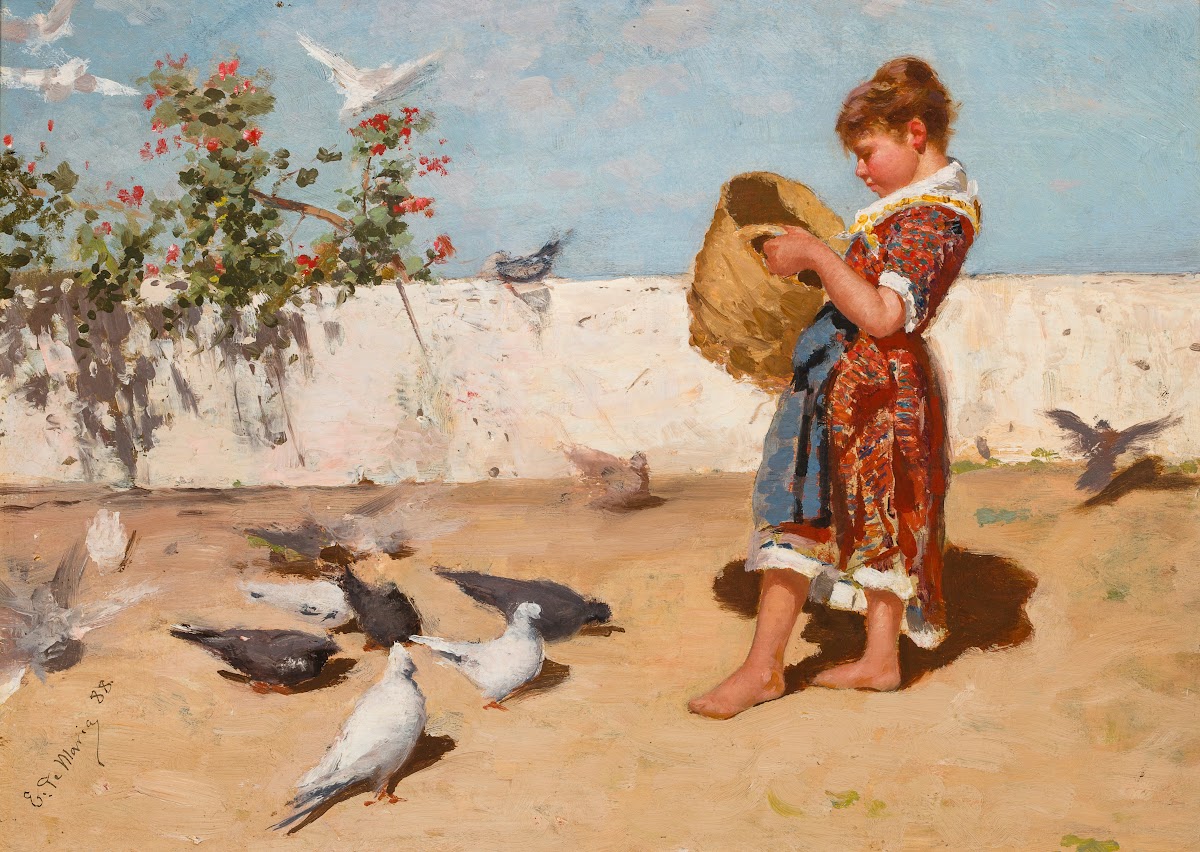 Feeding the pigeons 1888