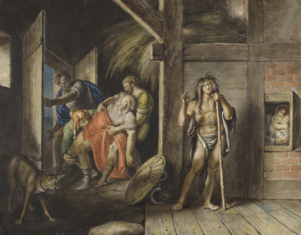 King Lear III 6 chamber in a farm house Kent Gloucester and fool bearing the kin