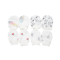 Царапки Twins для новонароджених муслін (0-3 міс) 3 пари мультиколір