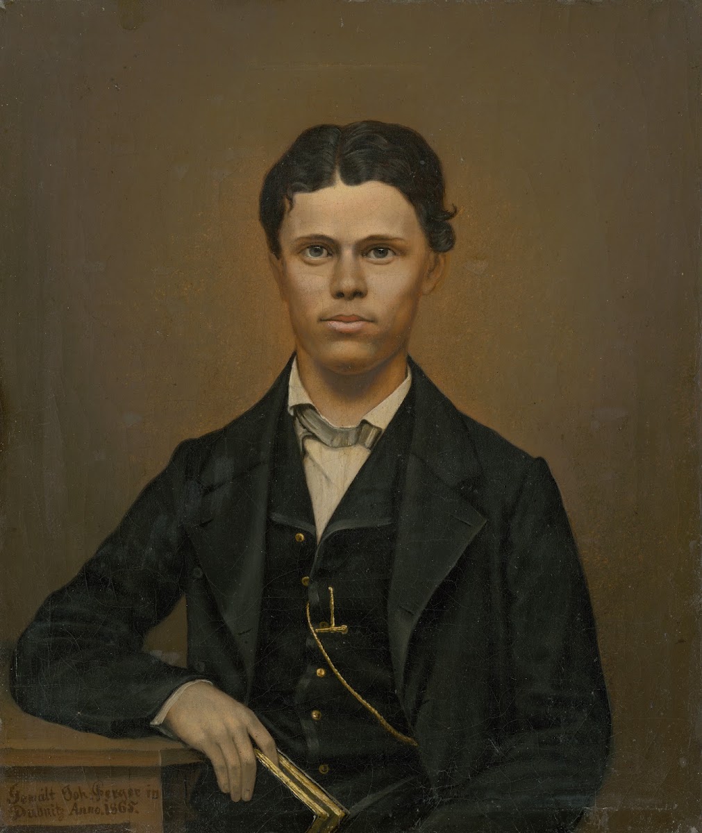 Study of a Portrait of a Young Man with a Book 1865