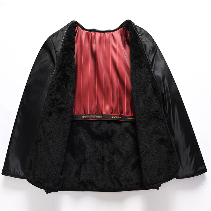 Padded men's winter jacket with removable lining