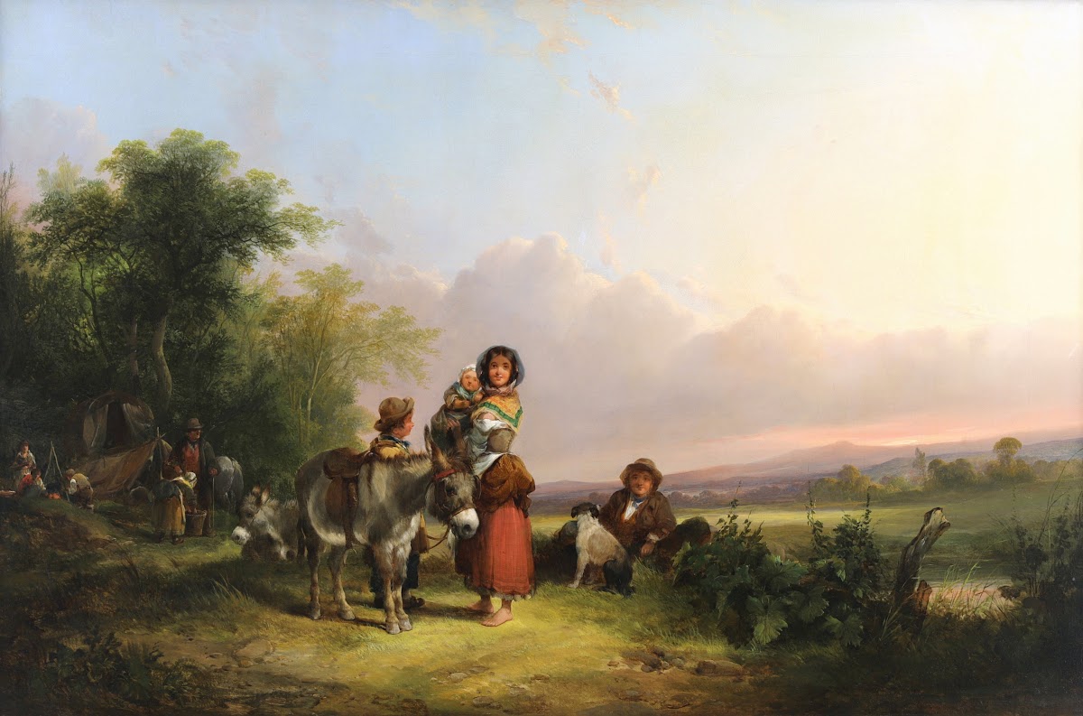 A Gypsy Camp at Sunset 1856