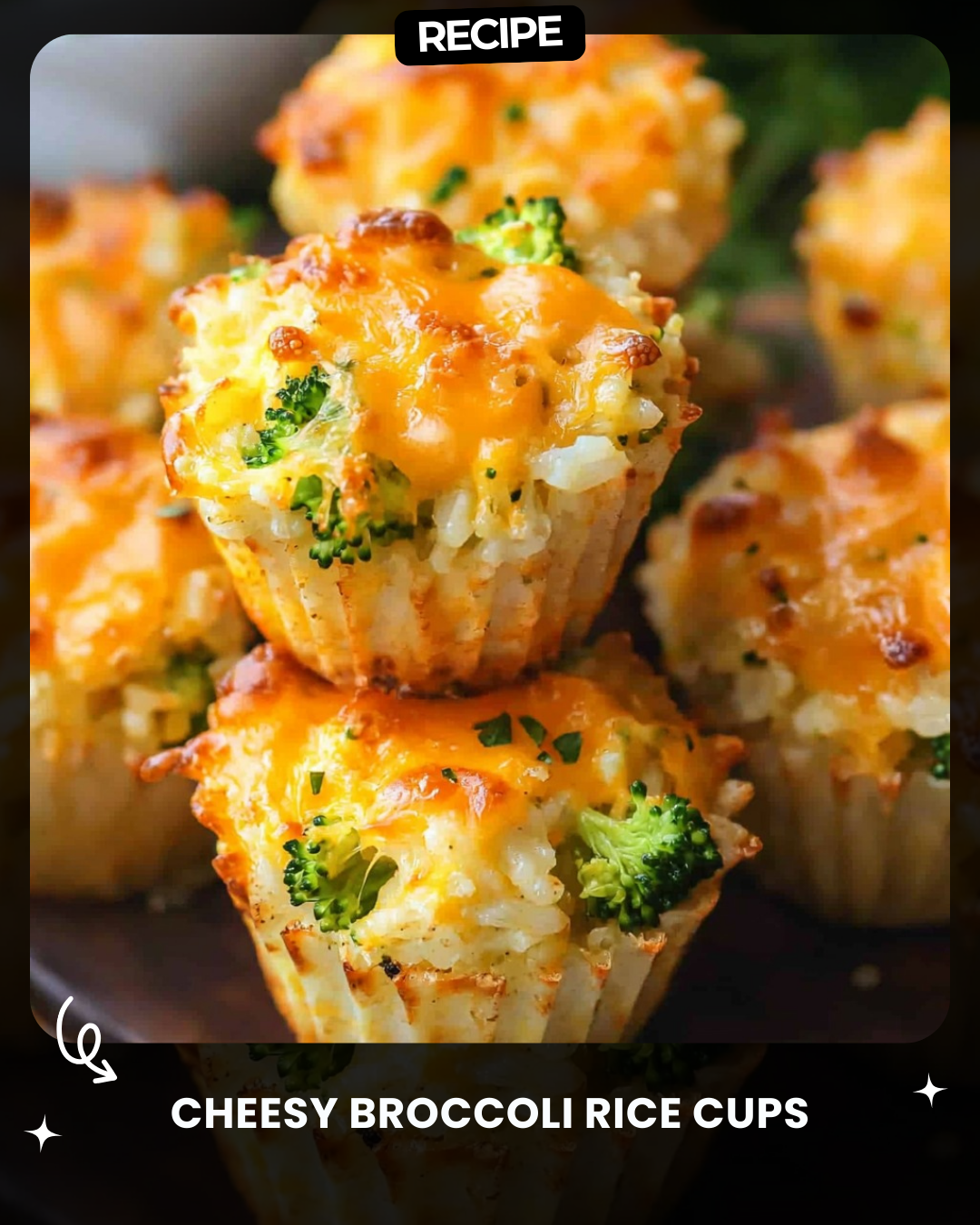 Cheesy Broccoli Rice Cups