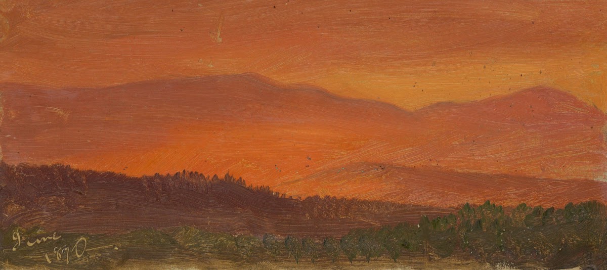 Hudson Valley and Distant Mountains at Sunset 1870