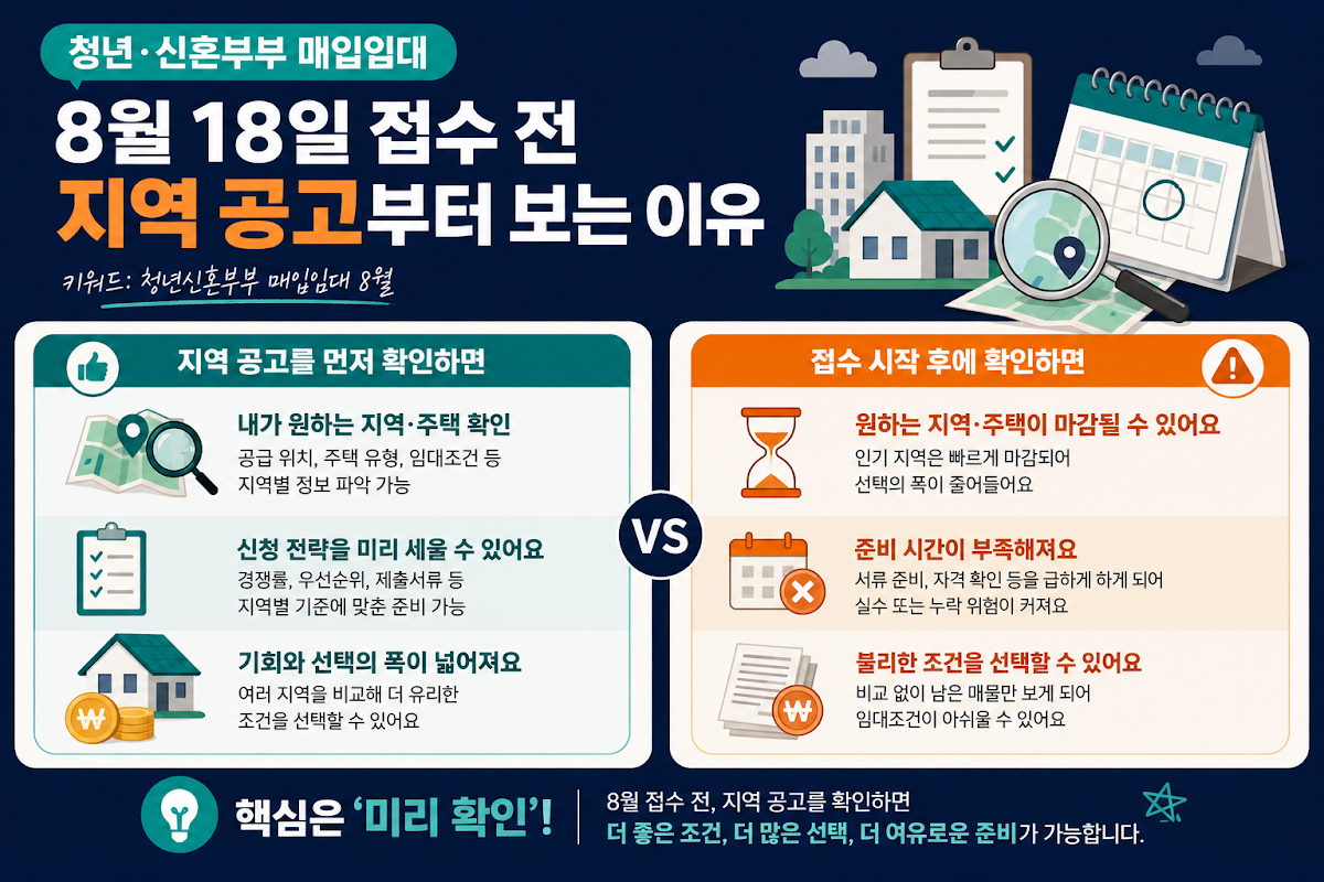 청년신혼부부 매입임대 8월 상태별 차이 비교