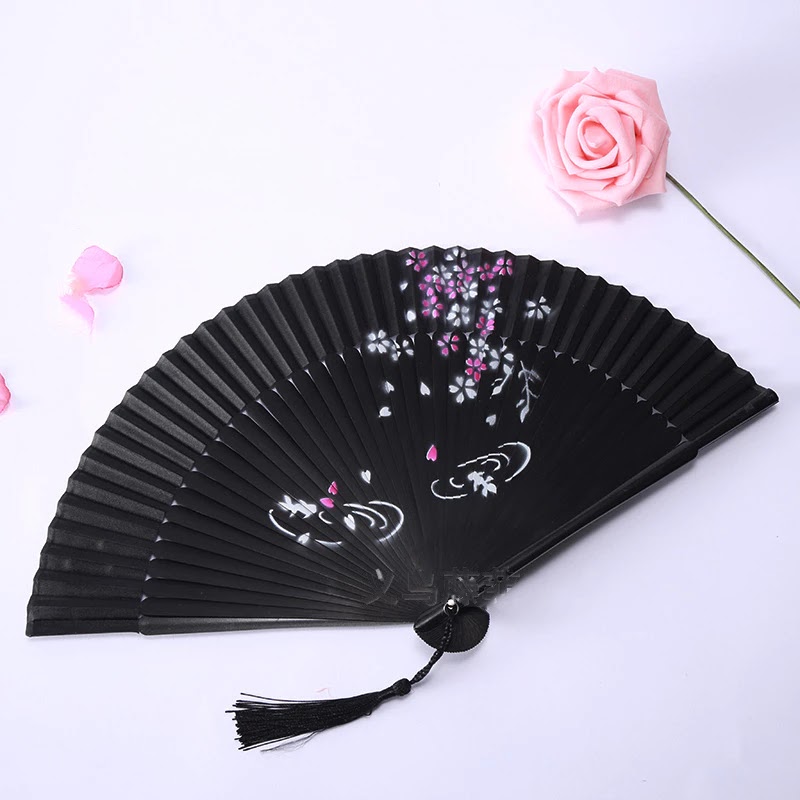 Quạt Cổ Trang Vải Lụa | Phong Cách Cổ Điển Xinh Xắn 37