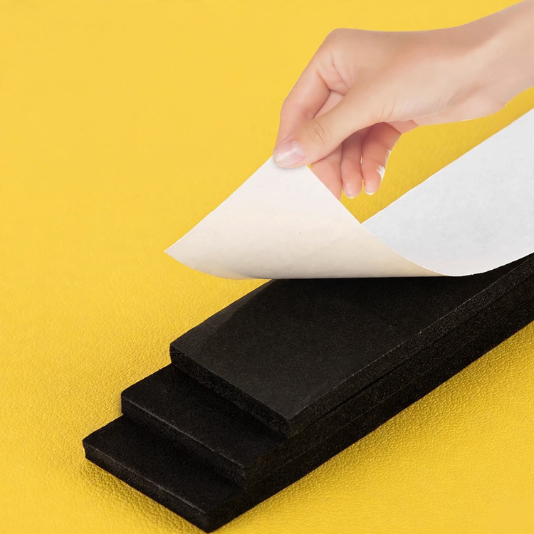 Self-adhesive sealing tape for door gaps