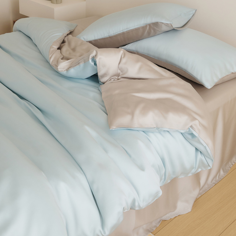 Bedding Set, 4-Piece, Lyocell, Solid Color