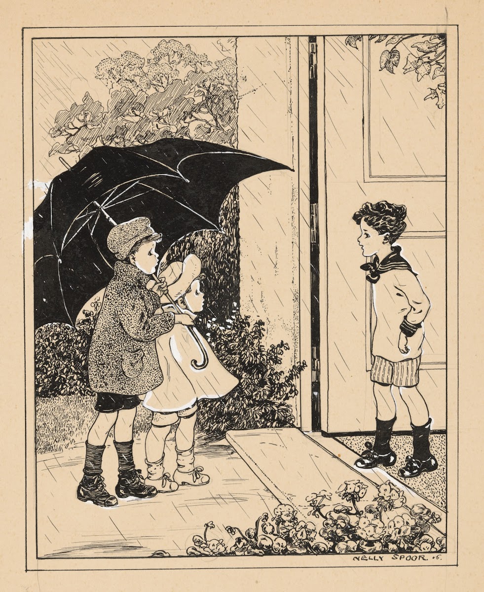 Frits en Janneman voor Tommys deur 1916