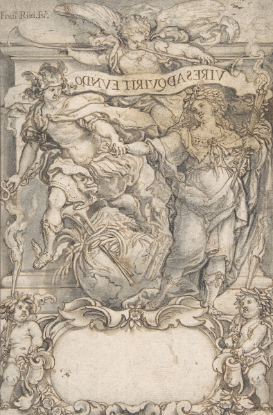 Design for a Frontispiece Mercury and Fame 1650