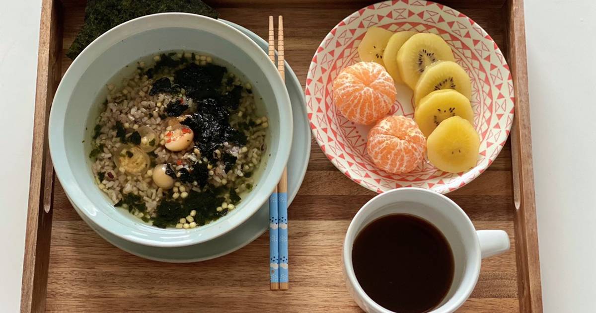 Cà pháo tỏi ớt và Ochazuke rong biển cơm gạo lứt ăn kiểu Nhật |Eat clean kiểu người Nhật