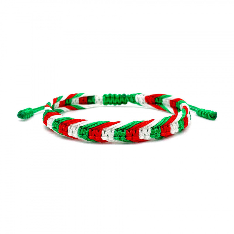 Handgeknüpftes Seilarmband in Rot