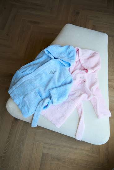 Children's bathrobe Twins Beau size 86-92 (100% cotton terry) blue