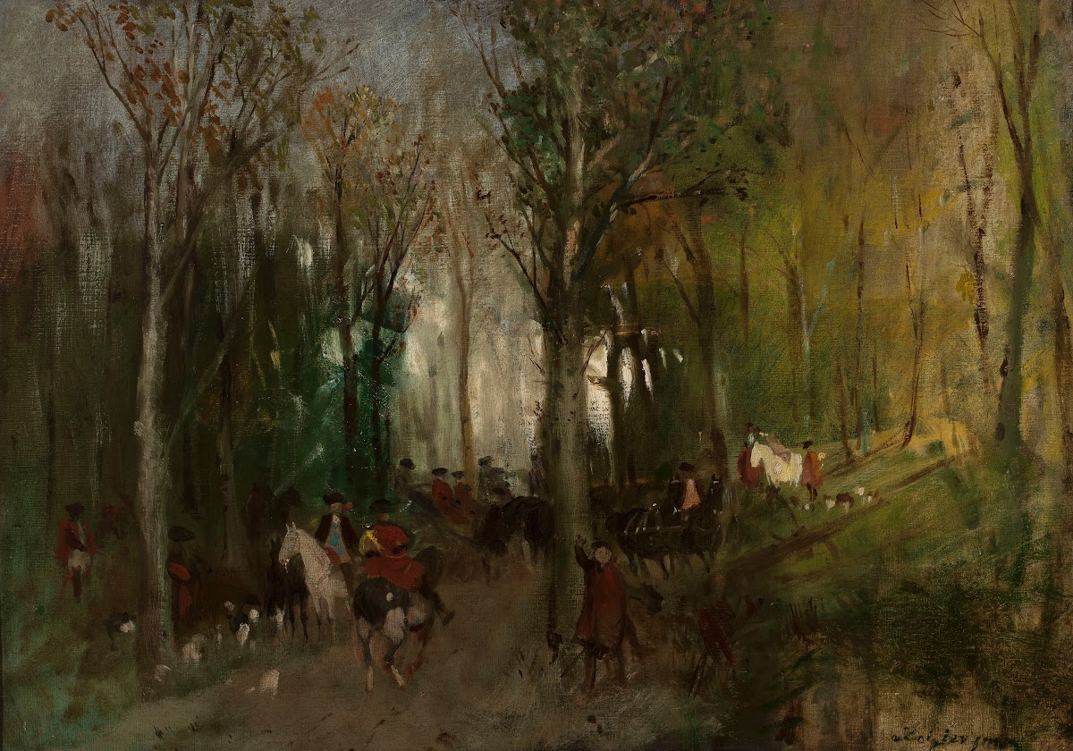 Departure for the Hunt sketch 1871   1872