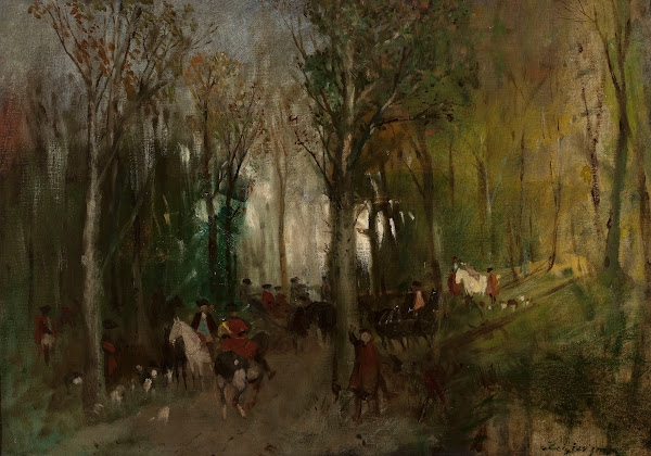 Departure for the Hunt sketch 1871   1872