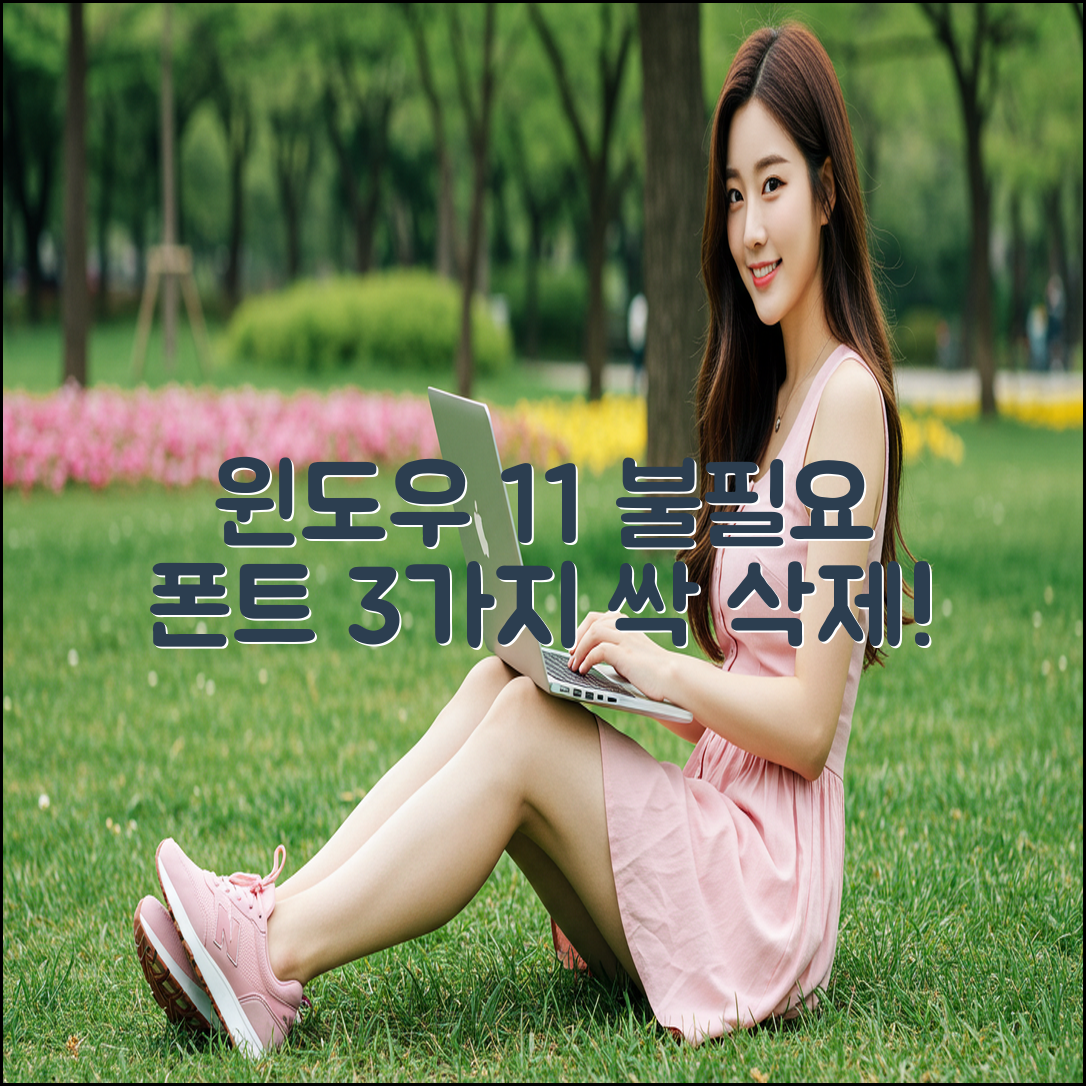 윈도우 11: 불필요 폰트 3가지 삭제법!