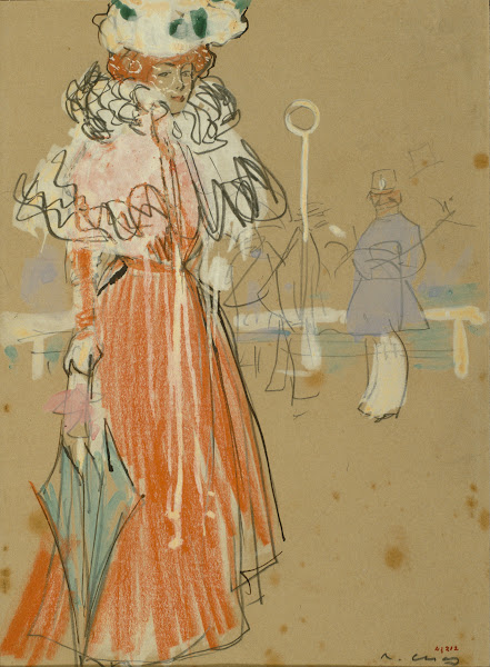 Female Figure in Red circa 1900
