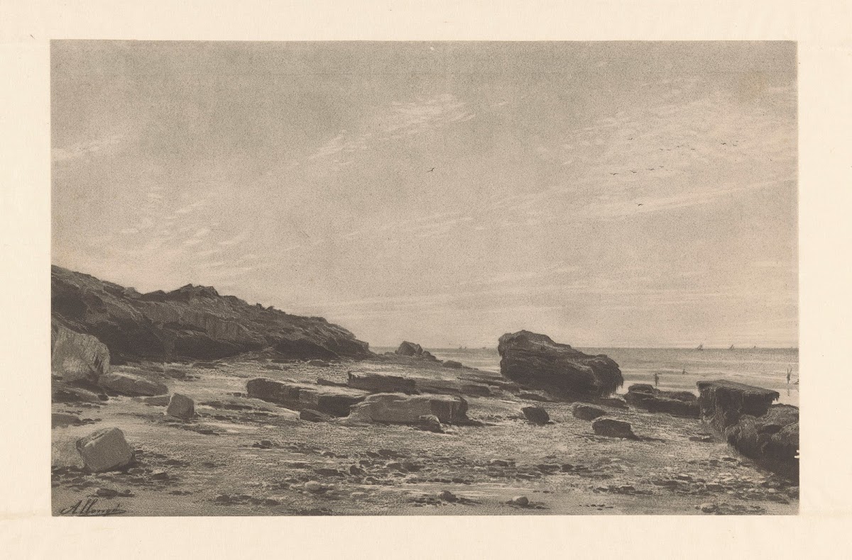 Rocky coast  Vues dHyères 1860
