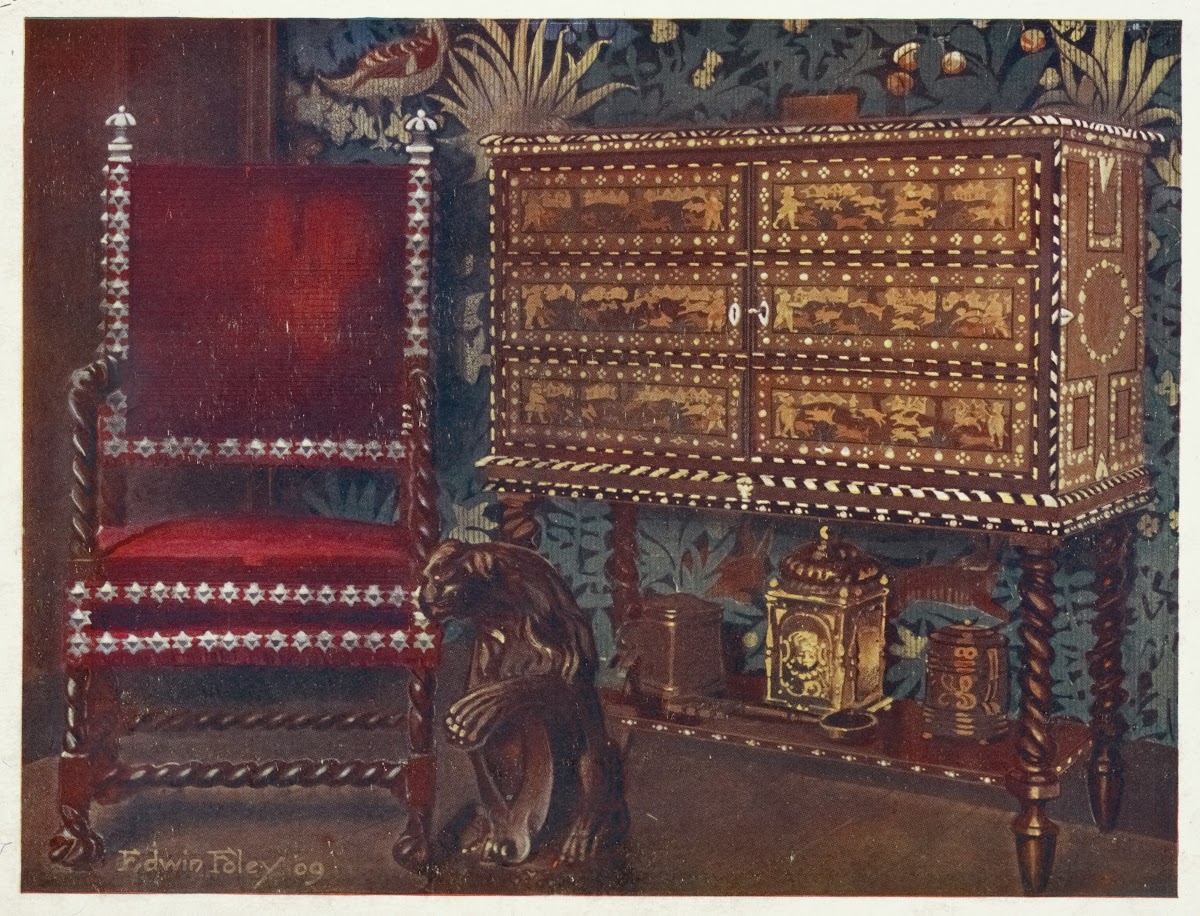 Group of late sixteenth century continental furniture 1910   1911