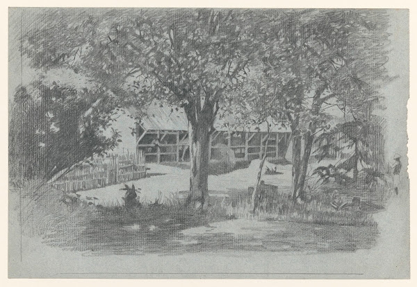 Bijgebouw te Gambar in Indonesië 1870 1923