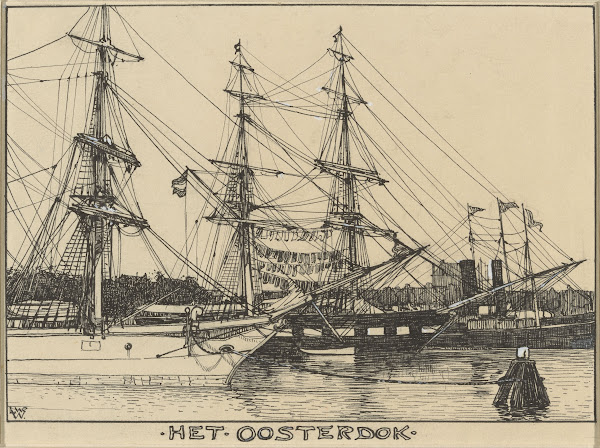 Het Oosterdok te Amsterdam 20th century