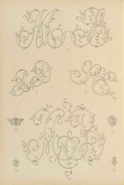 Album de chiffres  monogrammes couronnes de noblesse francaises et etrangeres Pl