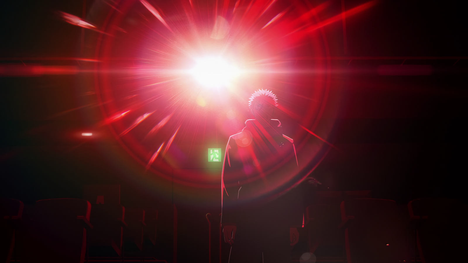 Yuji Itadori In Red Light - Anime Digital Art 4K Wallpaper (3840x2160)
