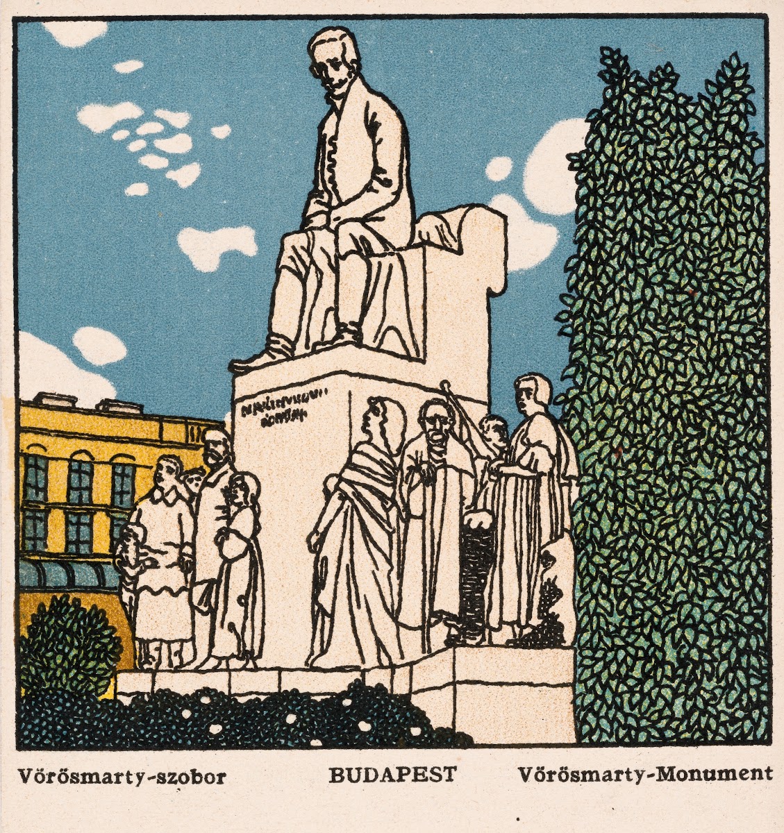 Nr 461 Budapest Vörösmarty Monument 1911