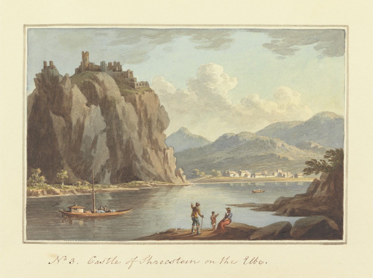 Castle of Schrecstein on the Elbe ca 1817