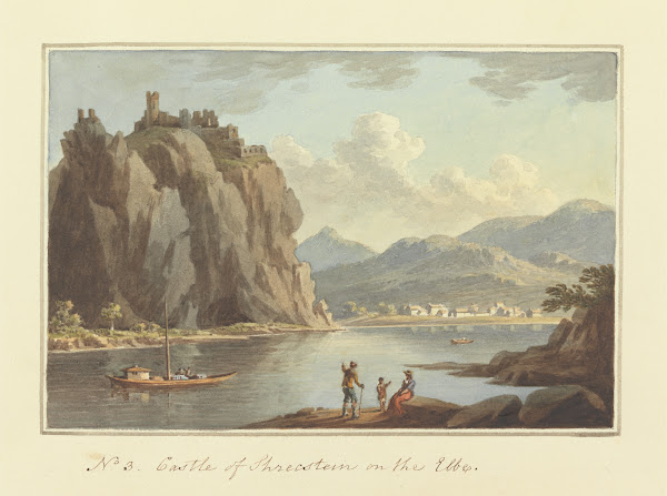 Castle of Schrecstein on the Elbe ca 1817