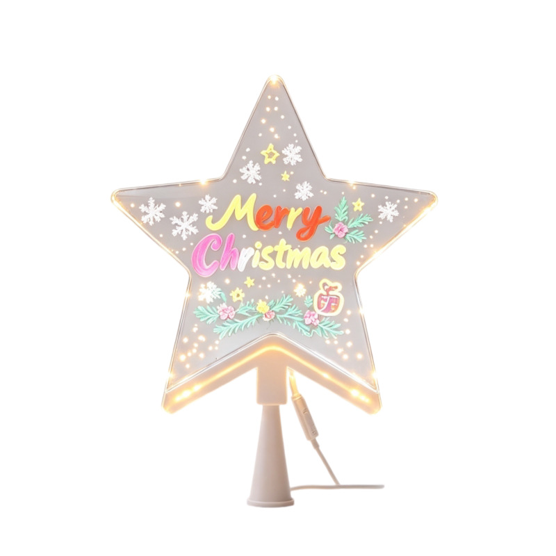 LED-Weihnachtsstern, Acryl, beschreibbar