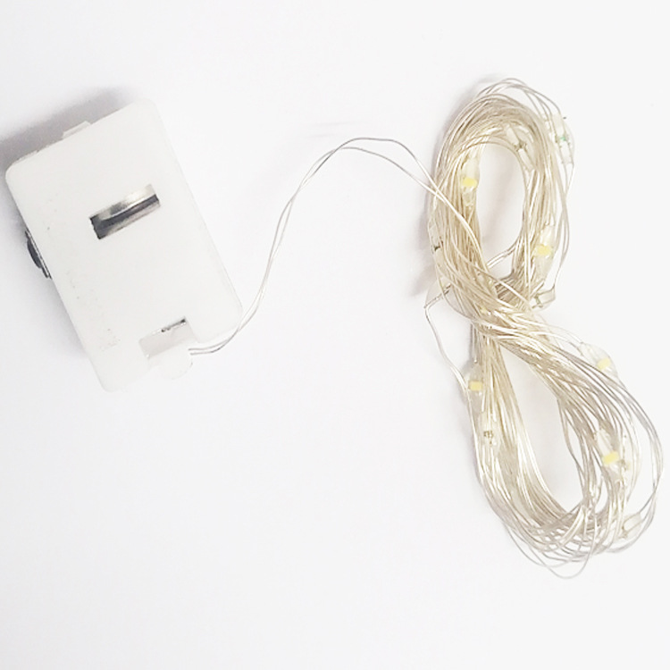 LED-Kupferdraht-Lichterkette, 1 m, 10 LEDs