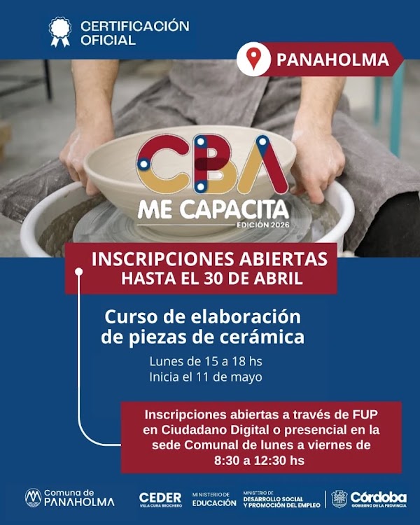 Curso de elaboración de piezas de cerámica