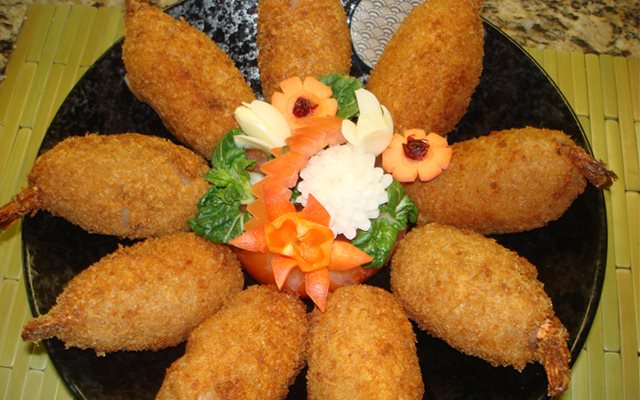 Tôm Bọc Khoai Tây Nướng