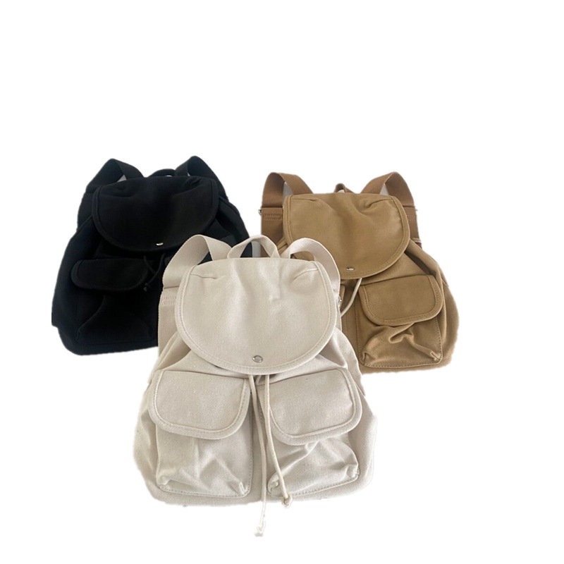 Linen Backpack, wear-resistant, drawstring