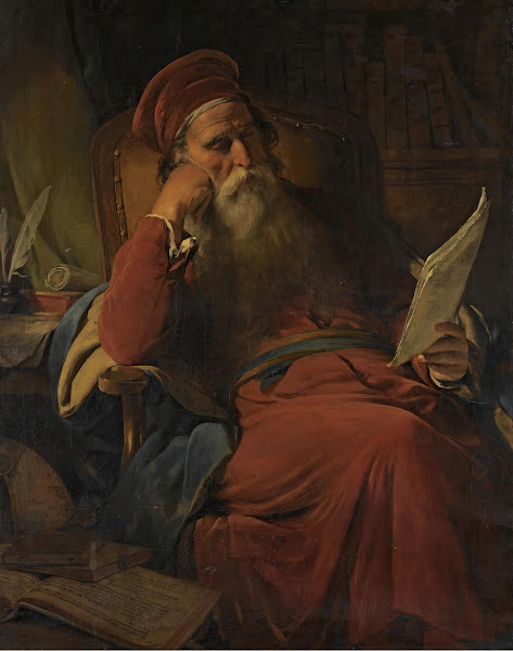 Gelehrter In Seiner Studierstube Scholar In His Study 1876
