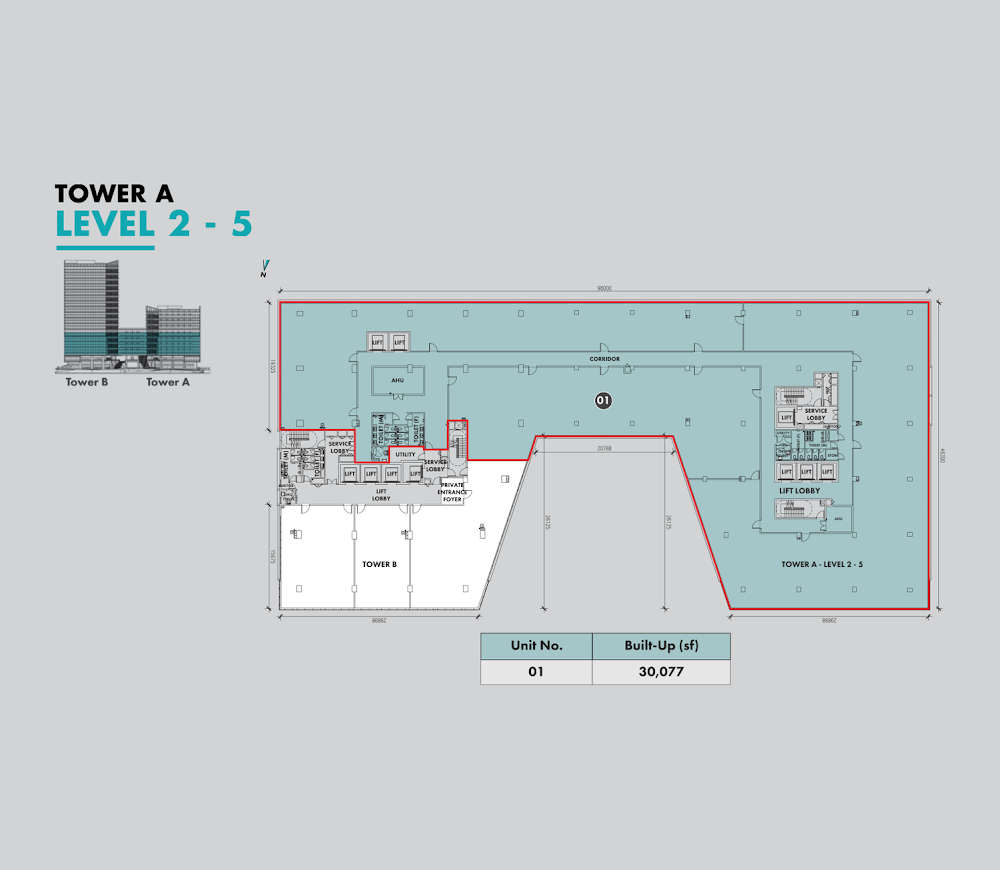Atwater Corporate Office Towers floor plan