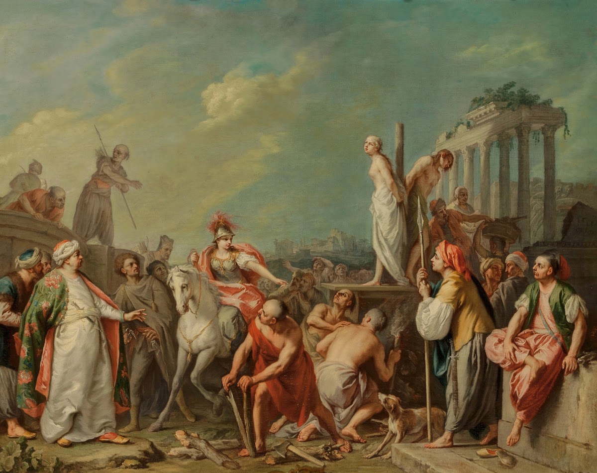 Clorinda Rescuing Olindo and Sophronia circa 1740