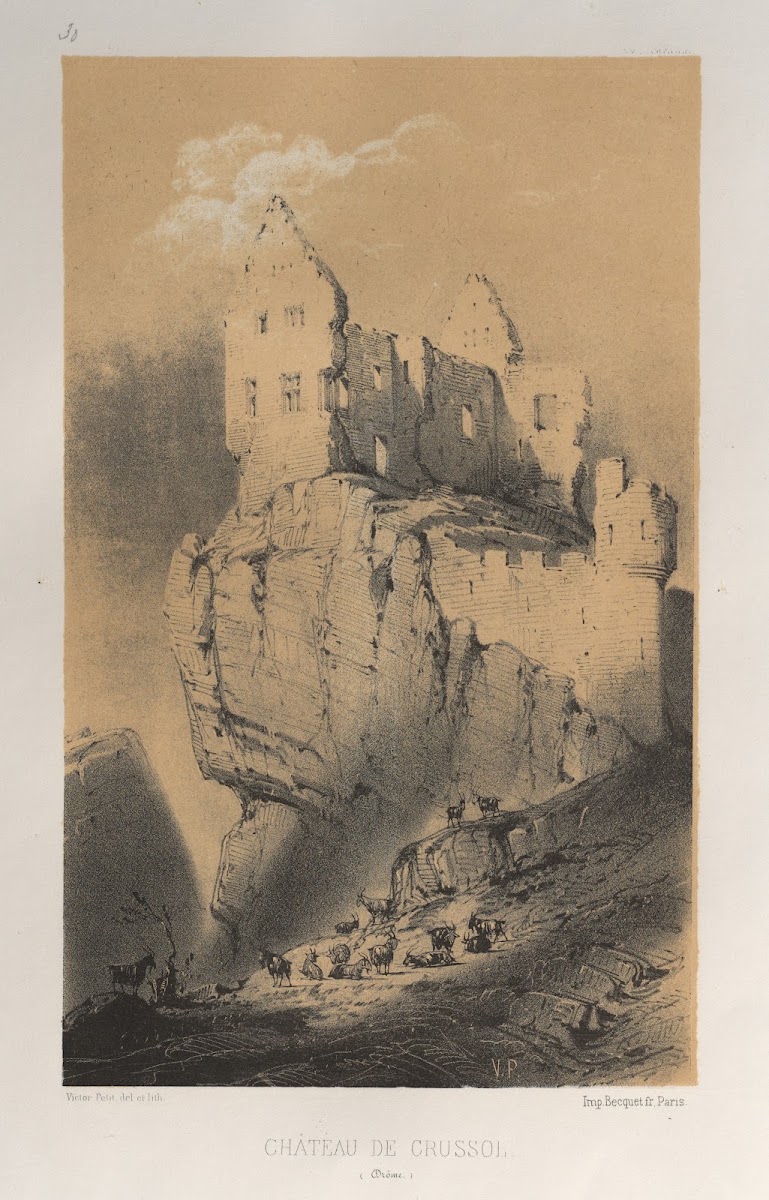 Chateau De Crussol Drome 1860