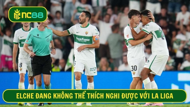 Elche đang hụt hơi trong việc trụ lại La Liga mùa này