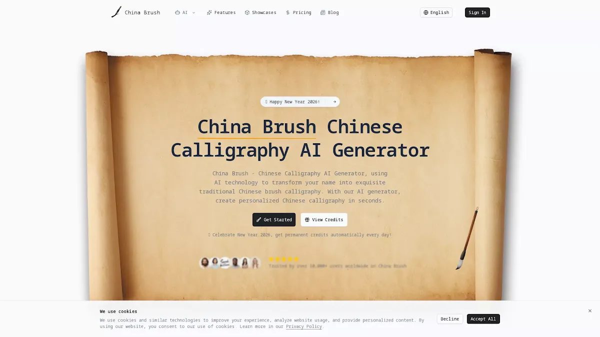 Captura de Calligrapher AI