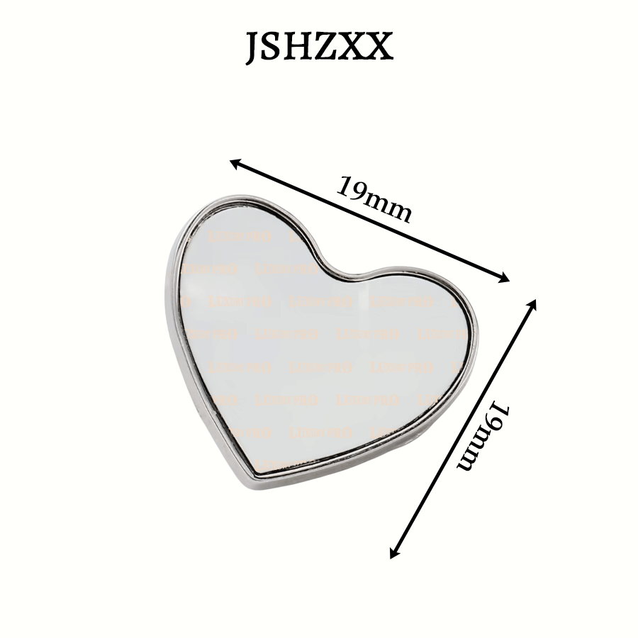 Metal Heart-Shaped Badge
