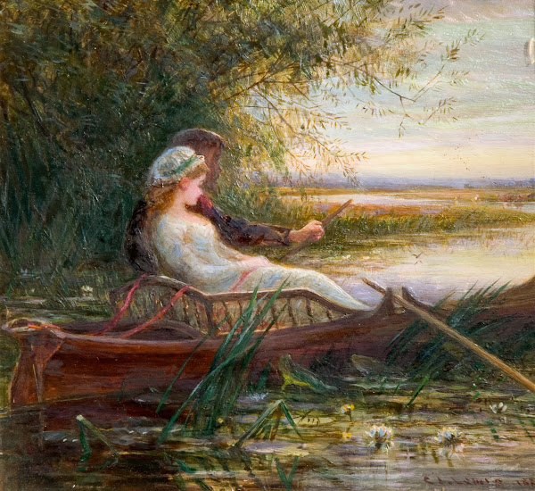 Two Figures In A Boat 1881