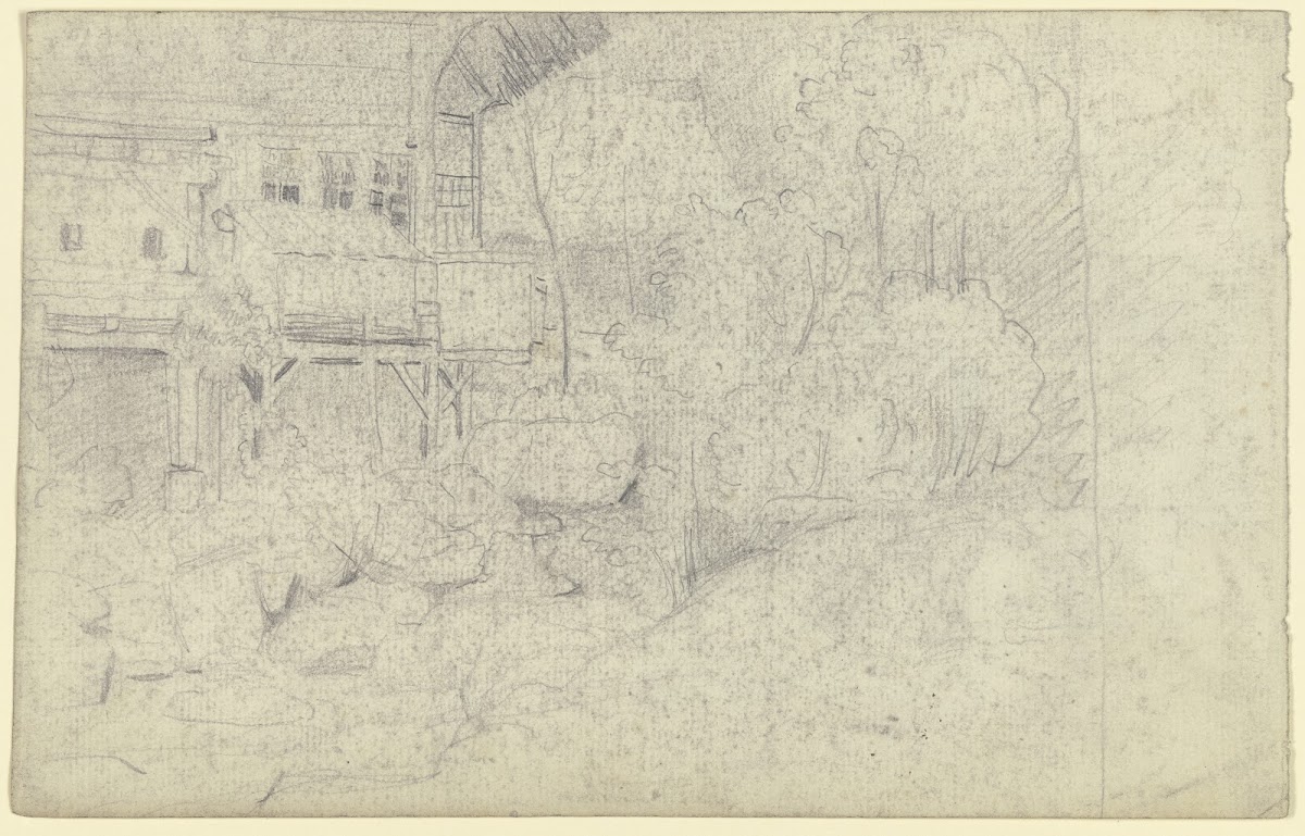 Farmstead at a riverbed