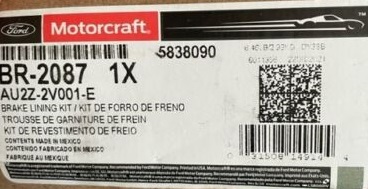 Колодки тормозные передние Ford #AU2Z2V001F (AU2Z2V001E  BR2087A  для 09-20 Ford F150