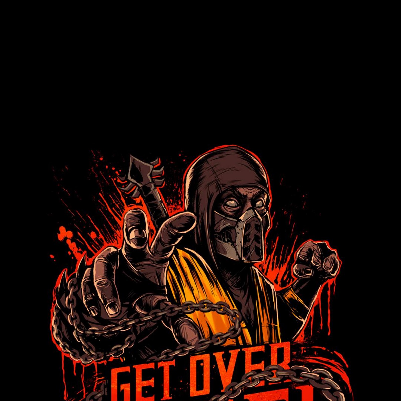 Download Scorpion Get Over Here Fan Art Full HD iPhone